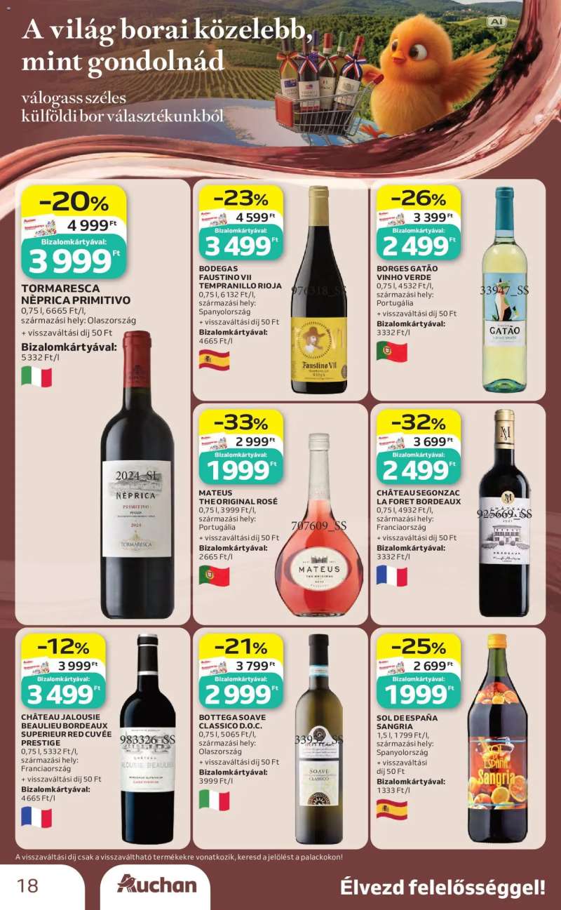 Auchan Auchan Bor ajánlatok 18 oldal