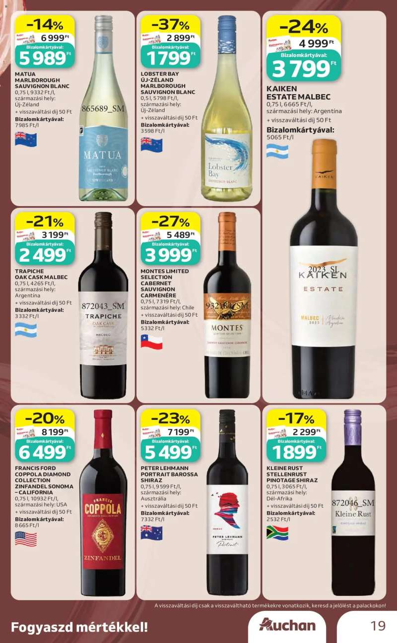 Auchan Auchan Bor ajánlatok 19 oldal