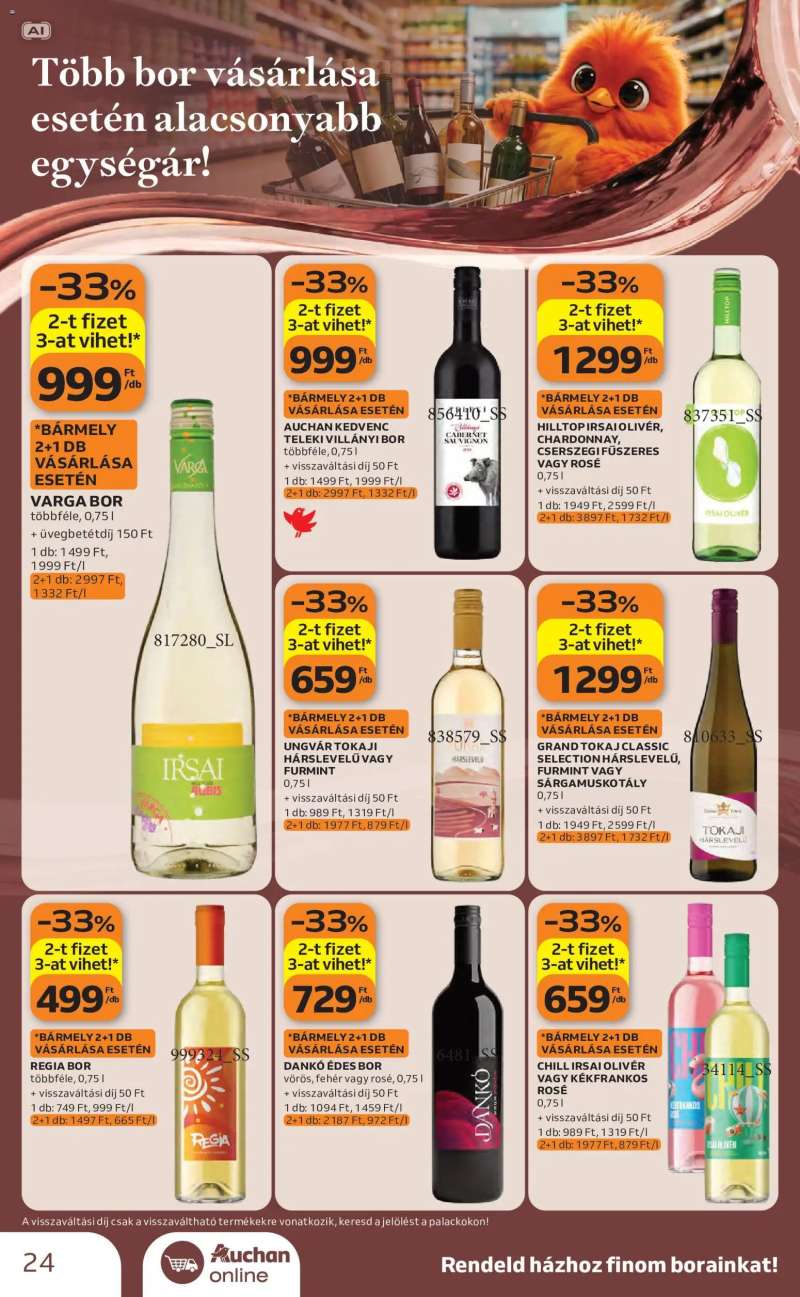 Auchan Auchan Bor ajánlatok 24 oldal