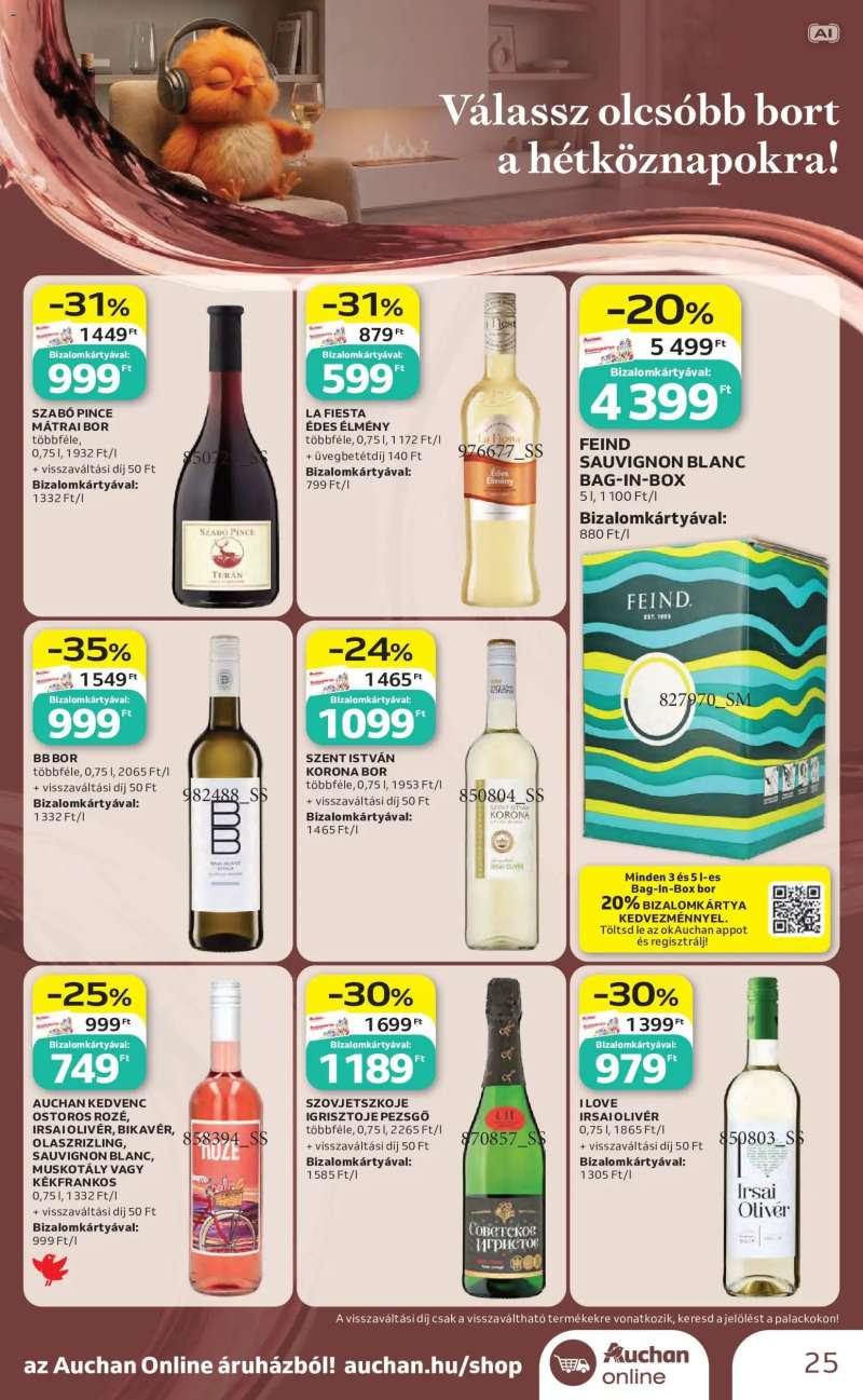 Auchan Auchan Bor ajánlatok 25 oldal