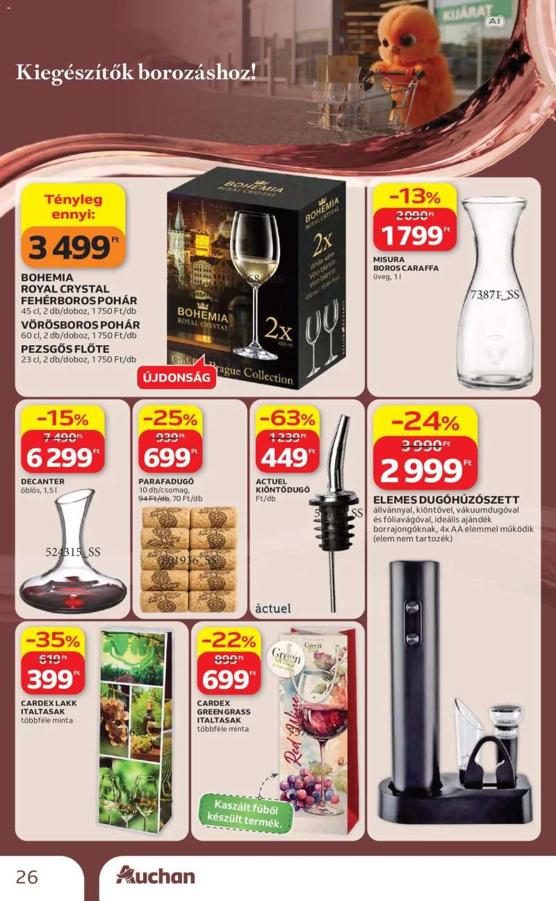 Auchan Auchan Bor ajánlatok 26 oldal