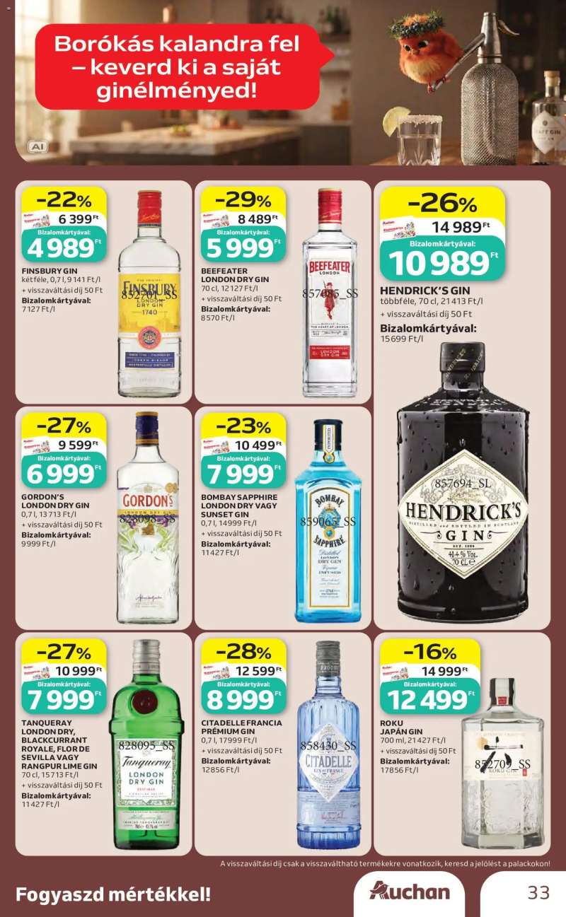Auchan Auchan Bor ajánlatok 33 oldal