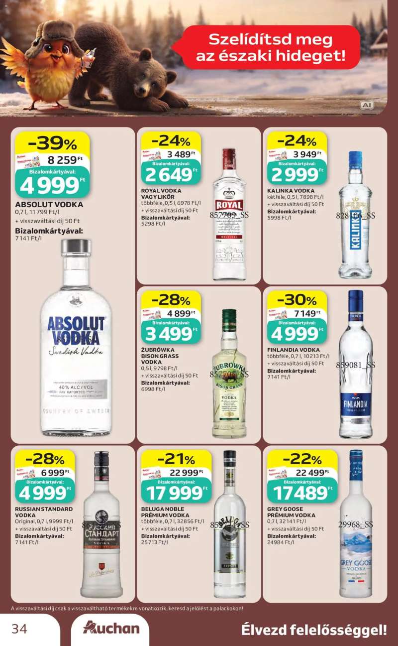 Auchan Auchan Bor ajánlatok 34 oldal