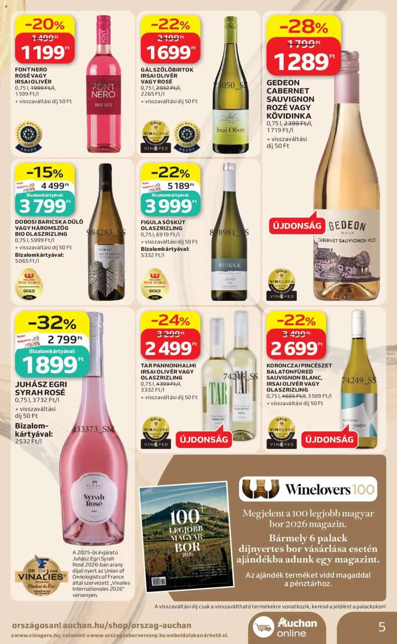 Auchan Auchan Bor ajánlatok 5 oldal