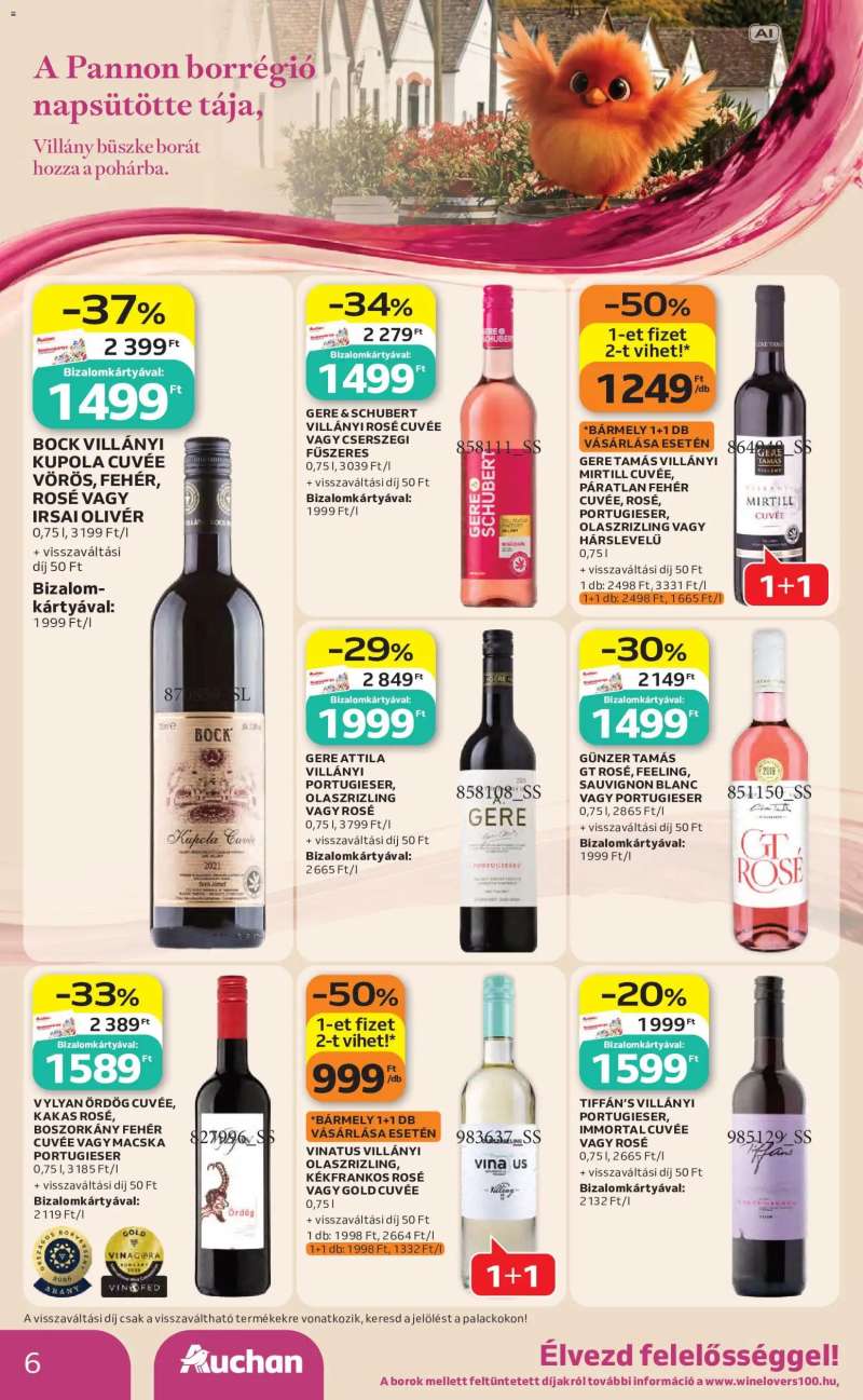 Auchan Auchan Bor ajánlatok 6 oldal
