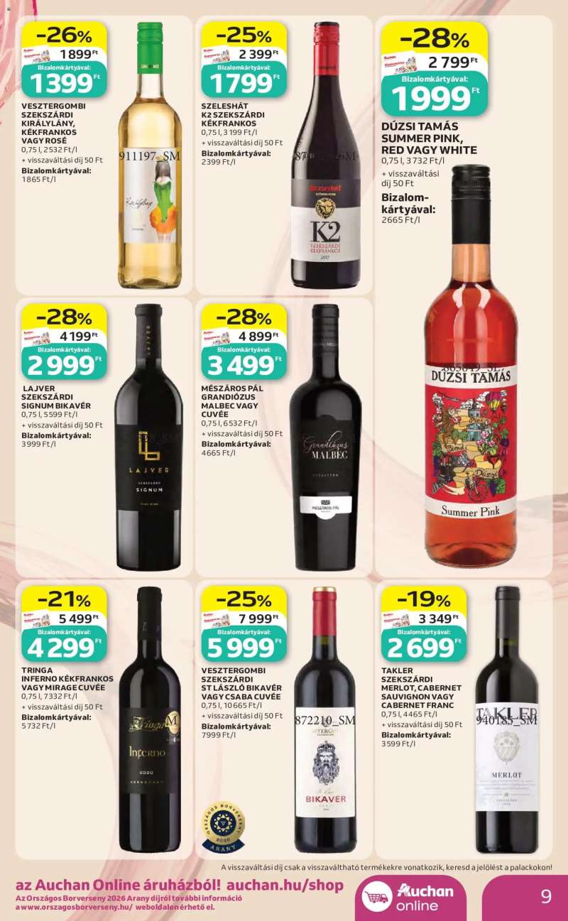 Auchan Auchan Bor ajánlatok 9 oldal