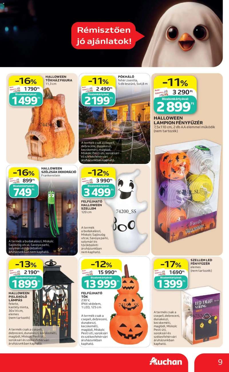 Auchan Auchan Halloweeni ajánlatok 9 oldal