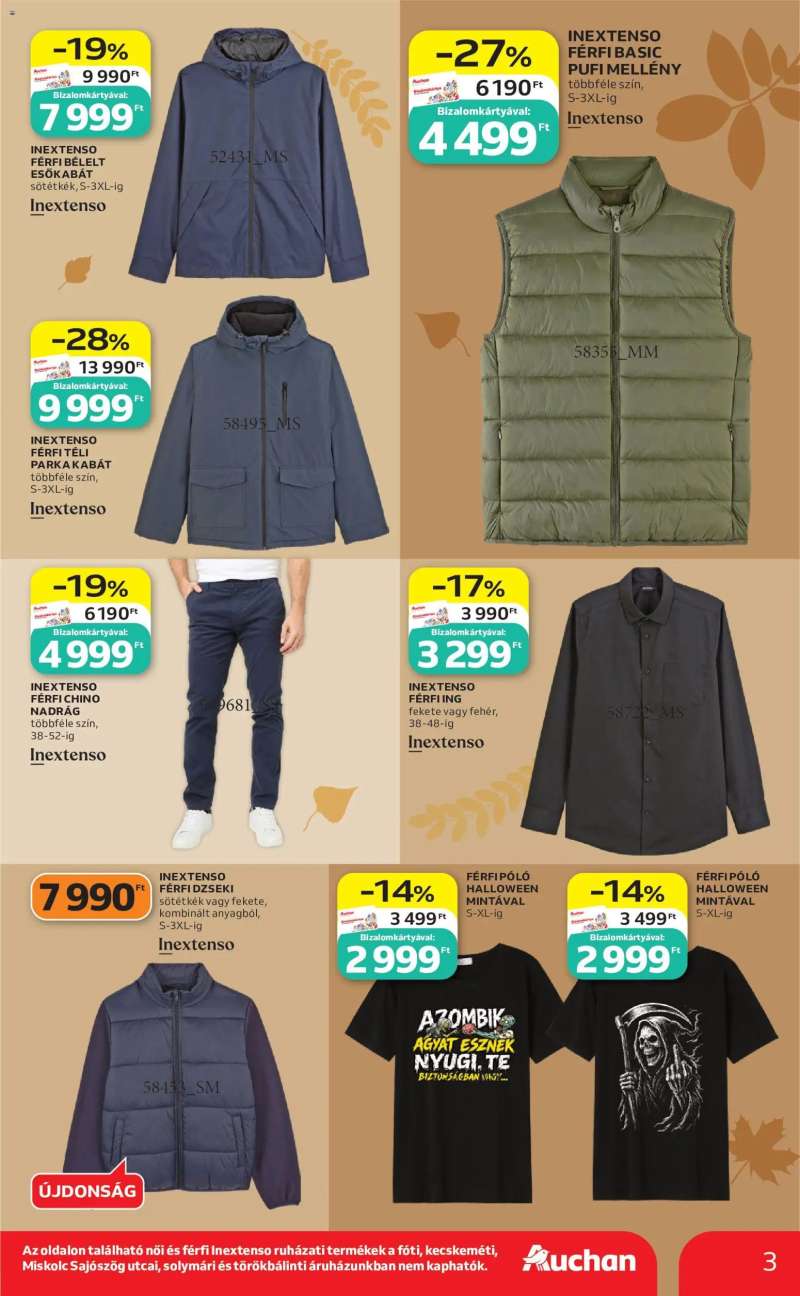 Auchan Auchan Őszi ruha ajánlatok 3 oldal