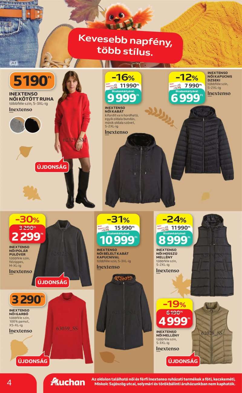 Auchan Auchan Őszi ruha ajánlatok 4 oldal