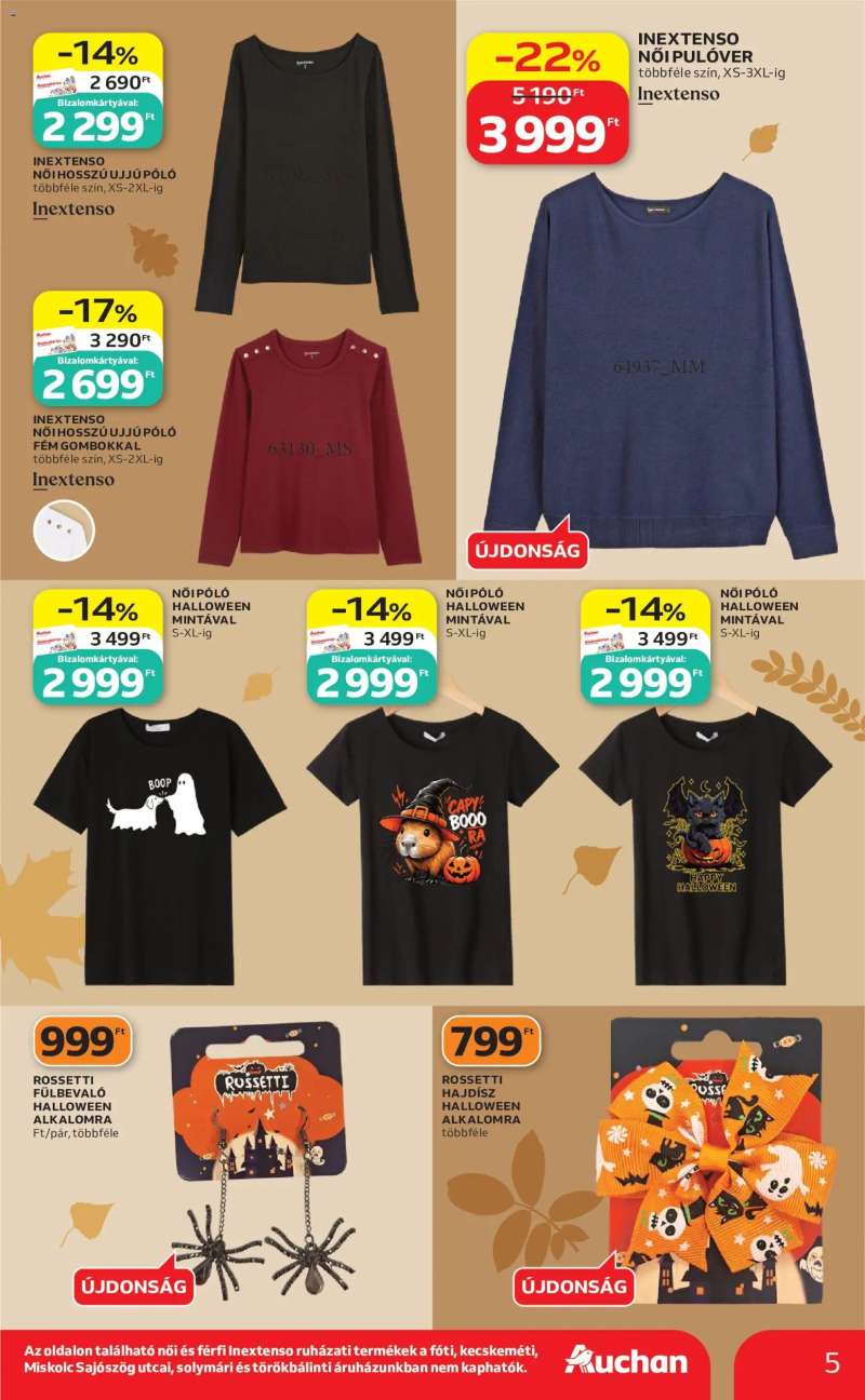 Auchan Auchan Őszi ruha ajánlatok 5 oldal