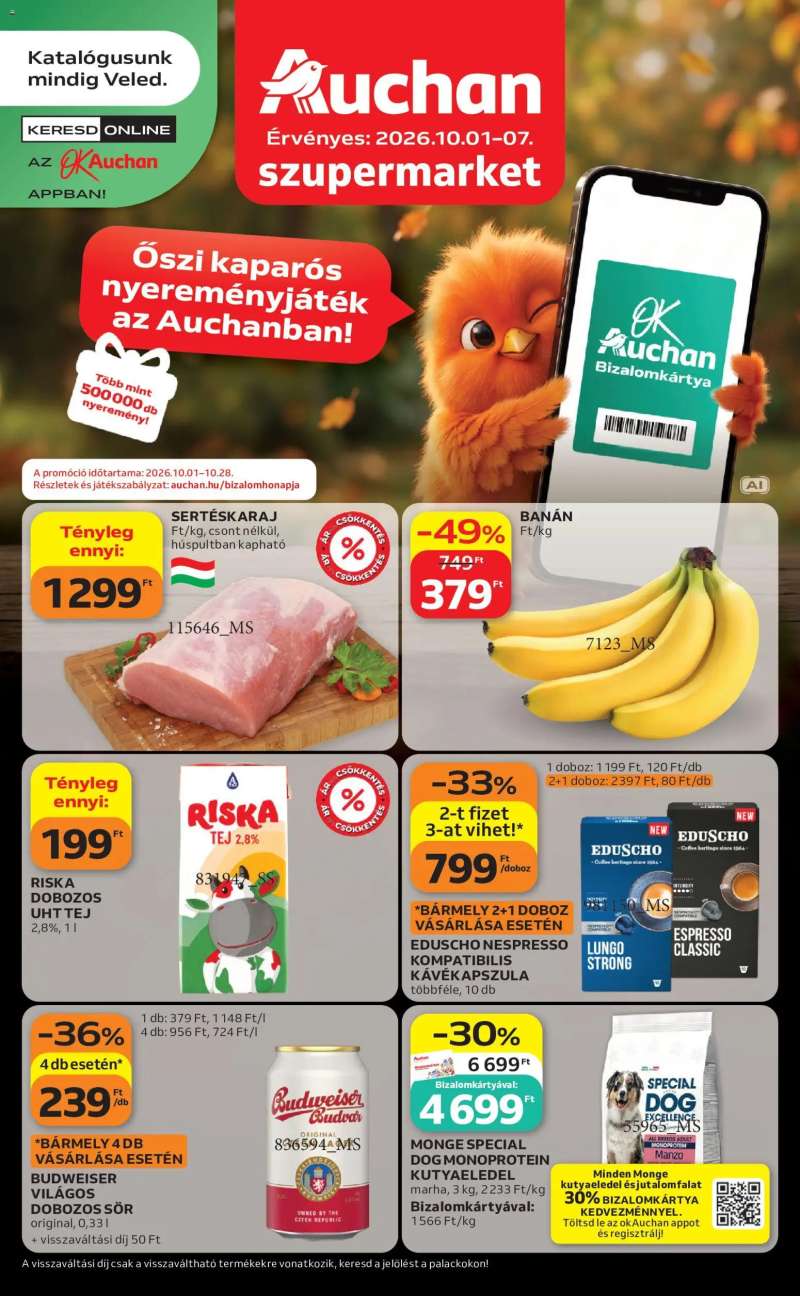 Auchan Auchan Szupermarket akciós újság 1 oldal