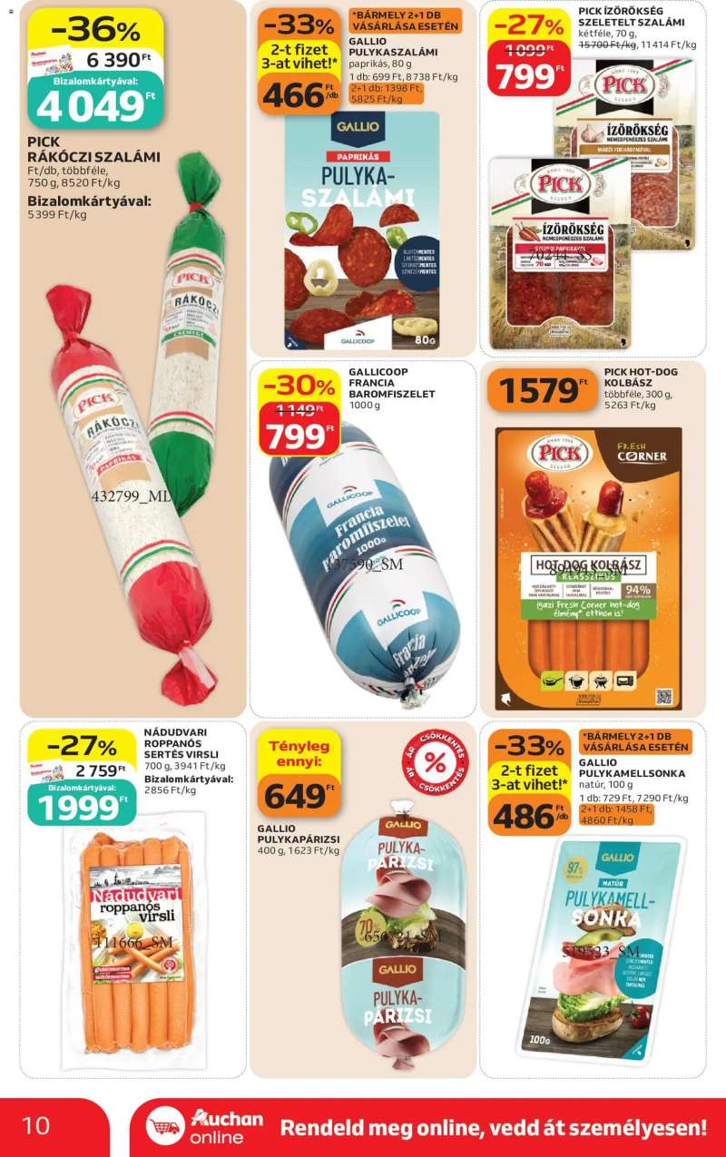 Auchan Auchan Szupermarket akciós újság 10 oldal