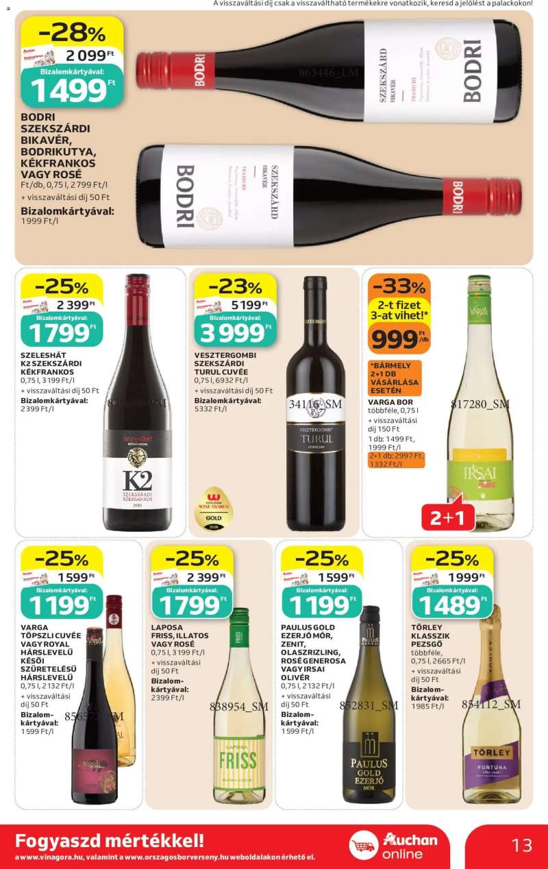 Auchan Auchan Szupermarket akciós újság 13 oldal
