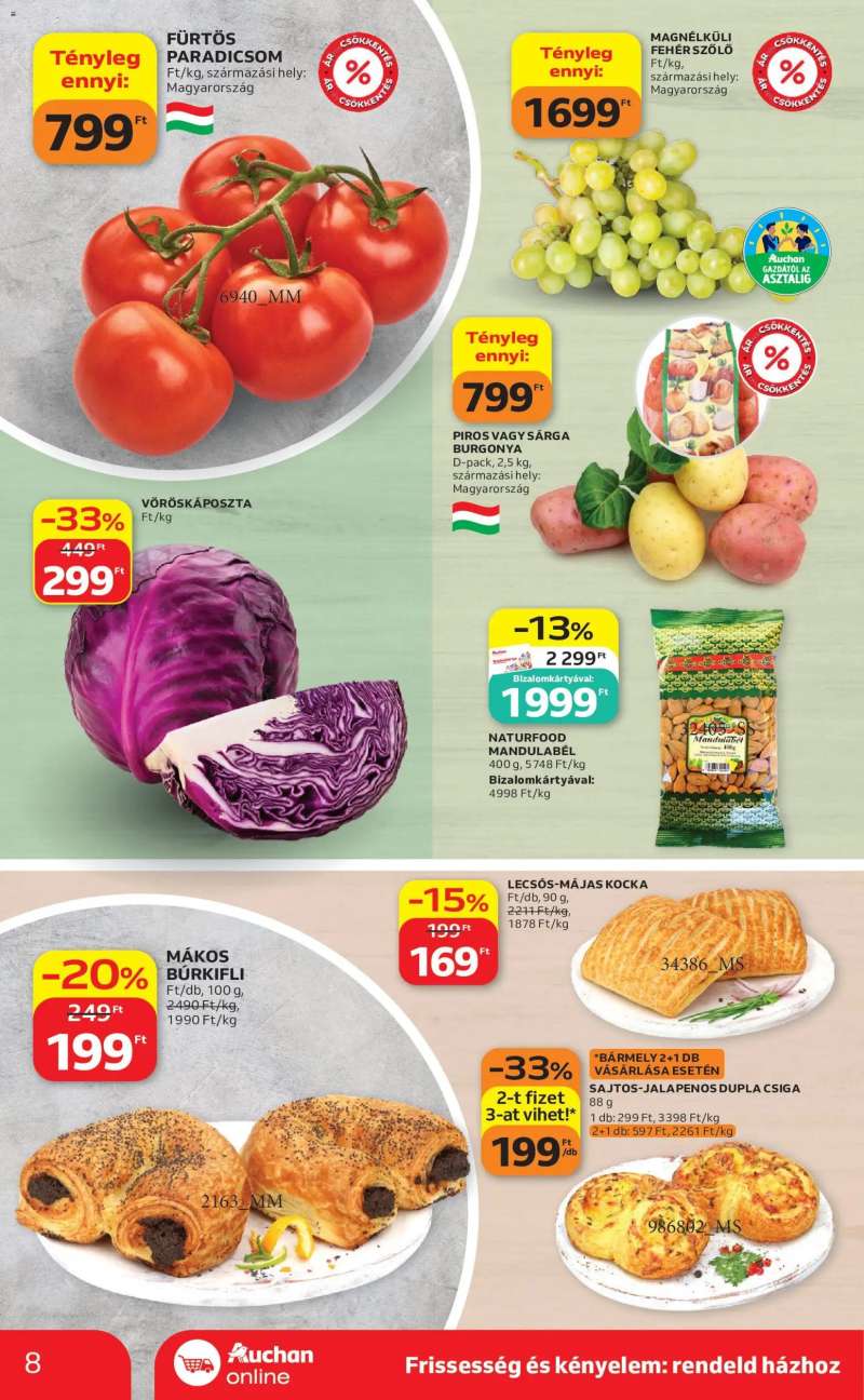 Auchan Auchan Szupermarket akciós újság 8 oldal