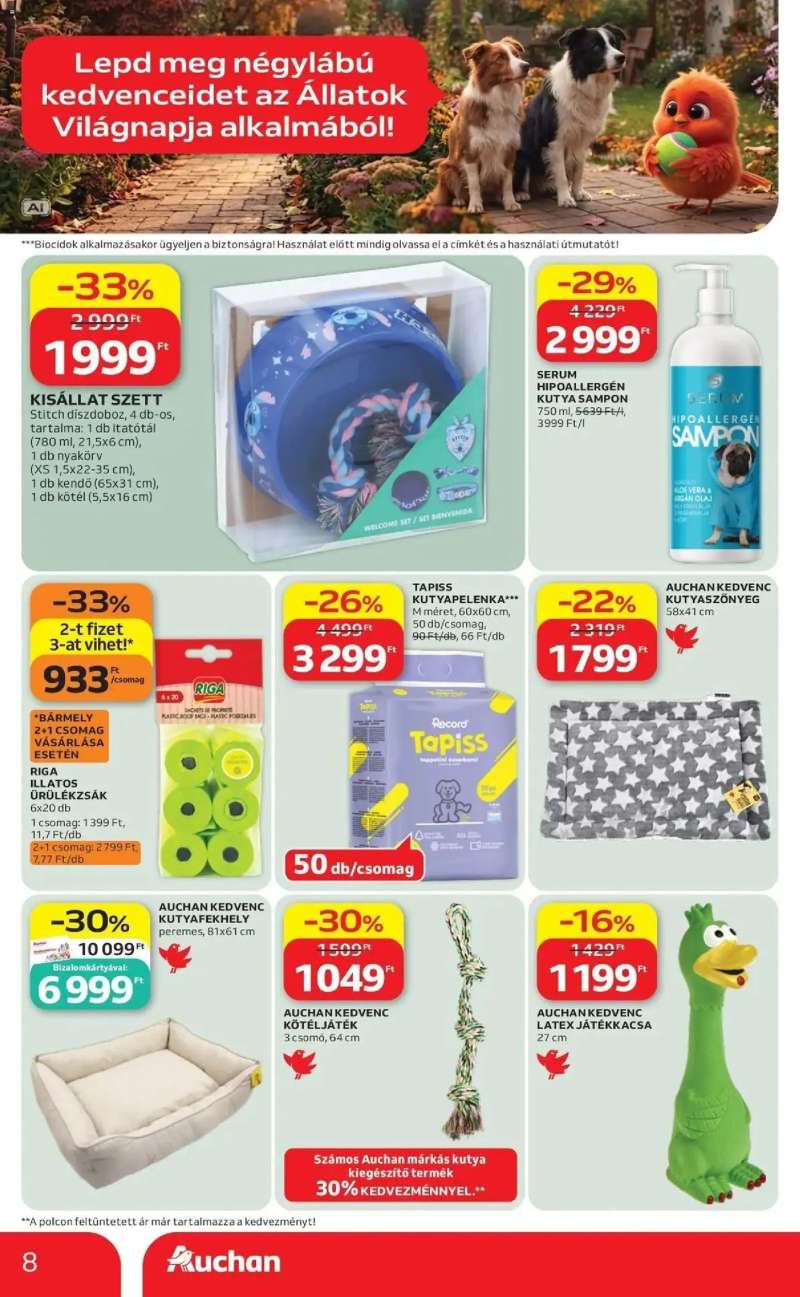 Auchan Auchan akciós újság Fót 8 oldal