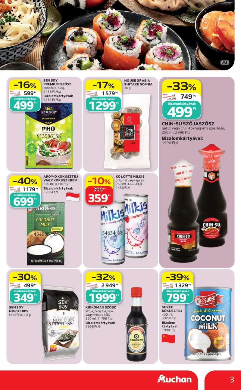 Auchan Auchan Ázsiai ajánlatok 3 oldal