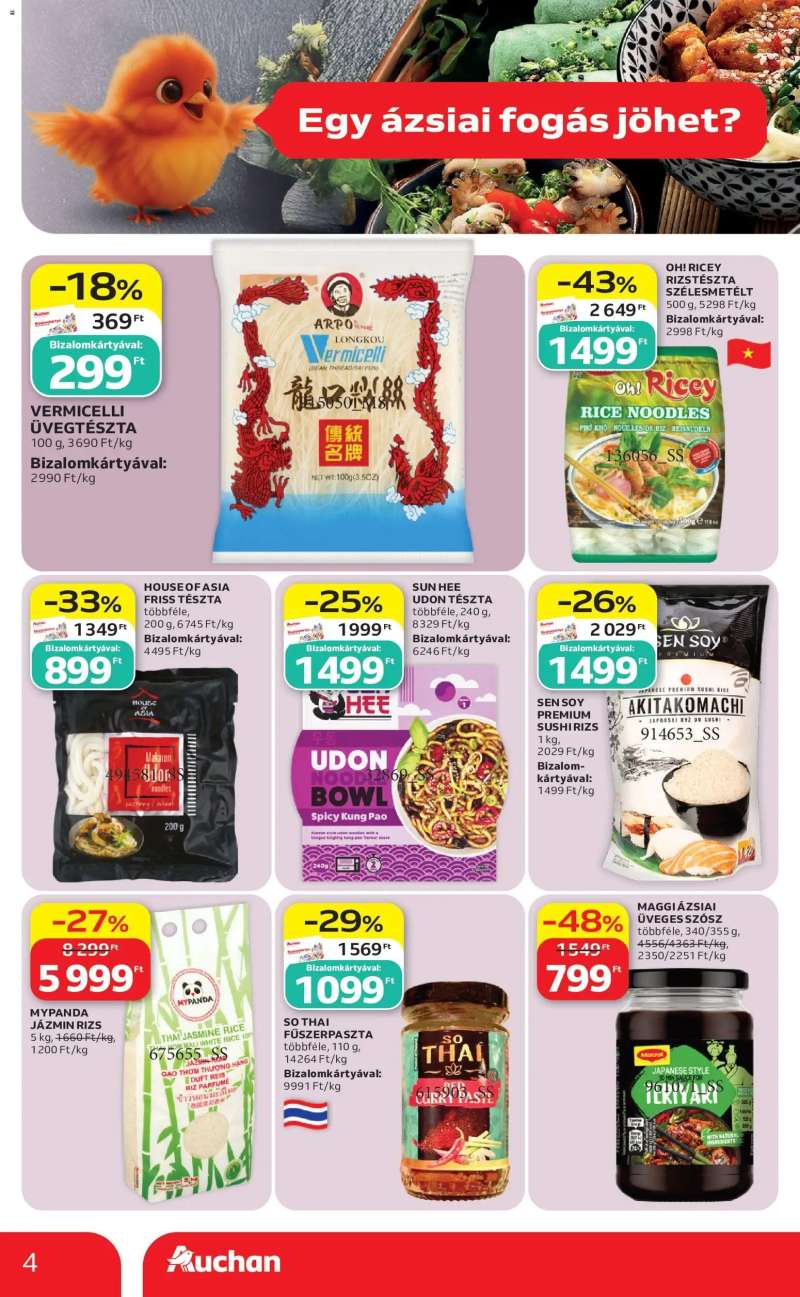 Auchan Auchan Ázsiai ajánlatok 4 oldal