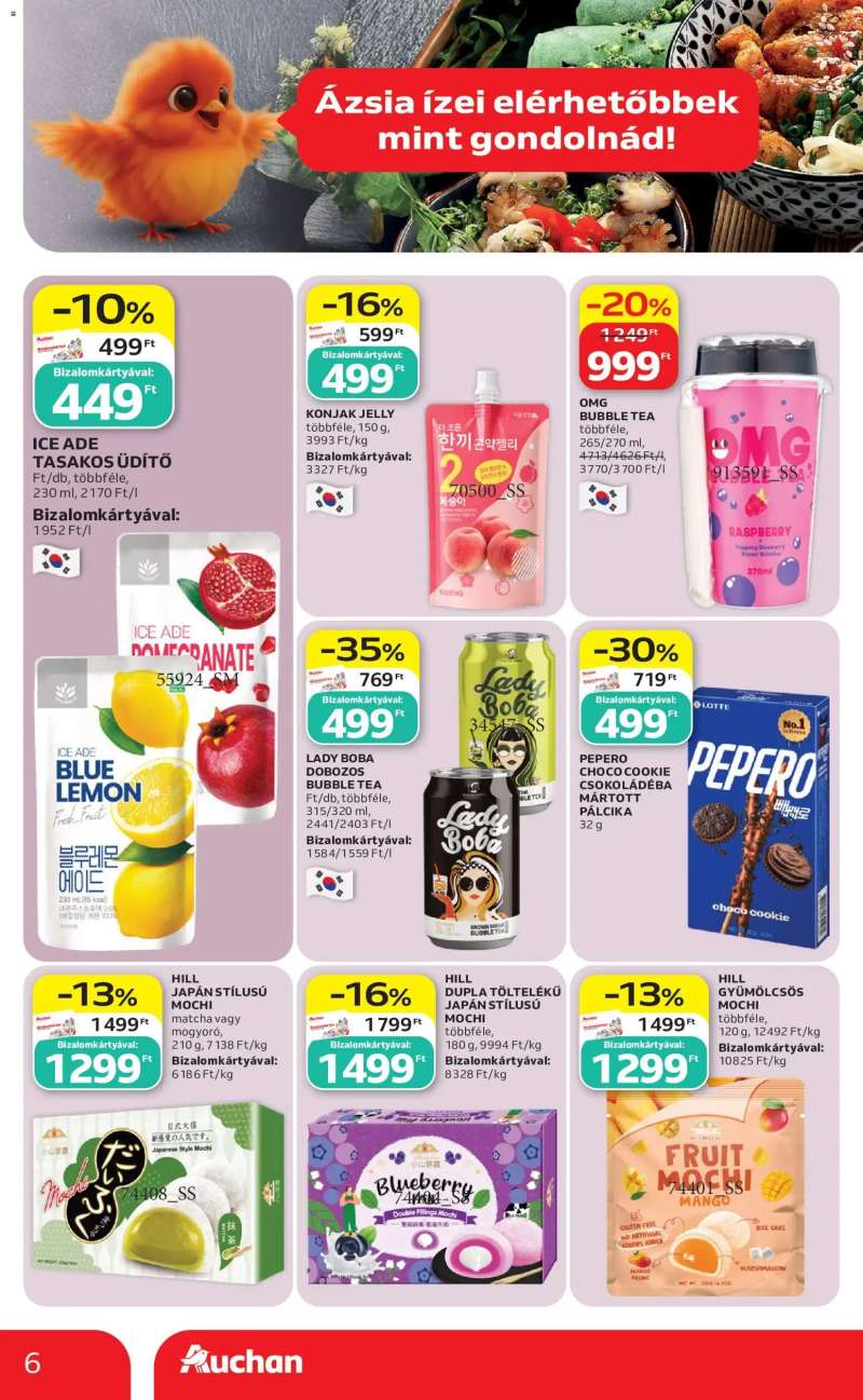 Auchan Auchan Ázsiai ajánlatok 6 oldal