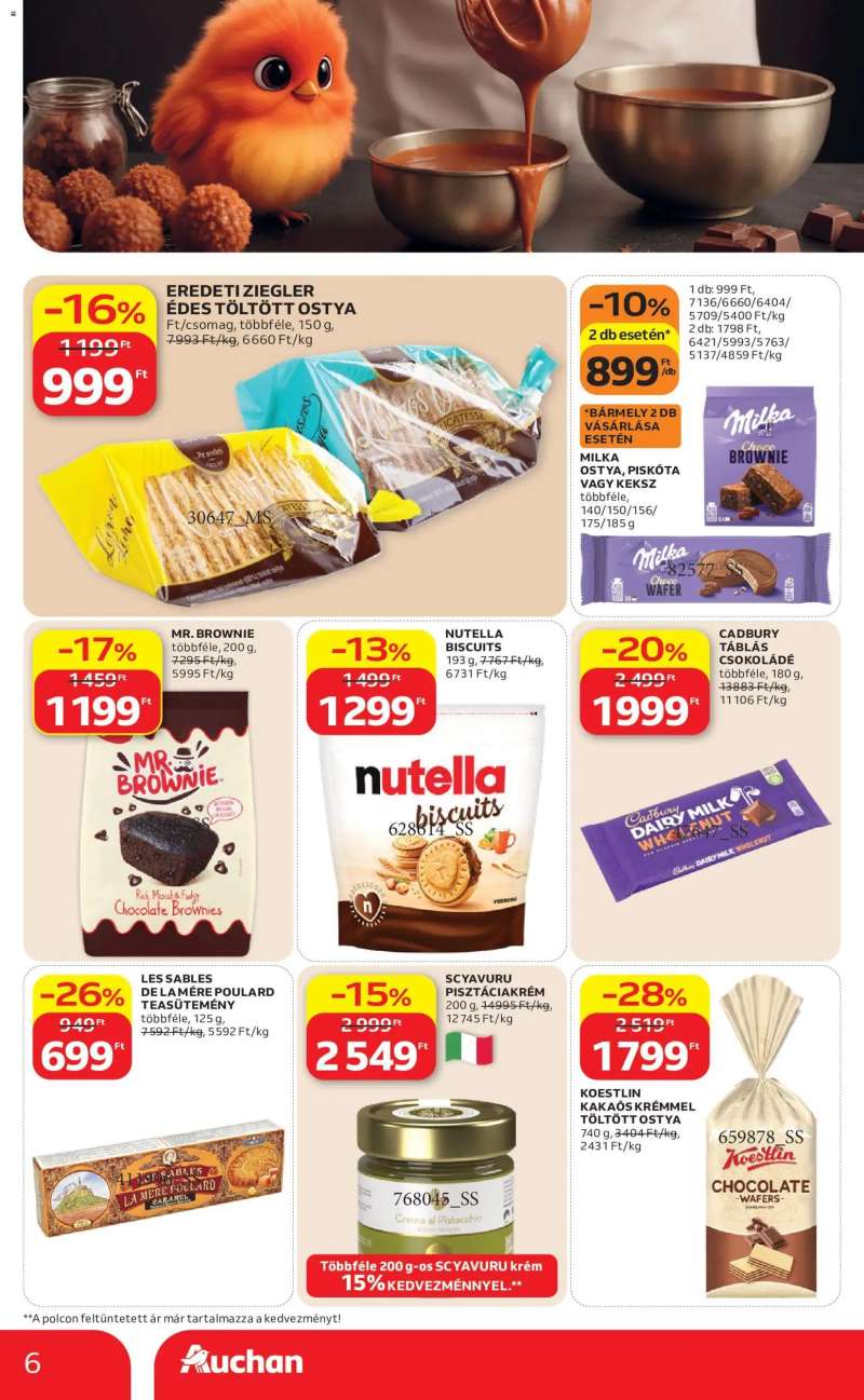 Auchan Auchan Csokoládé ajánlatok 6 oldal