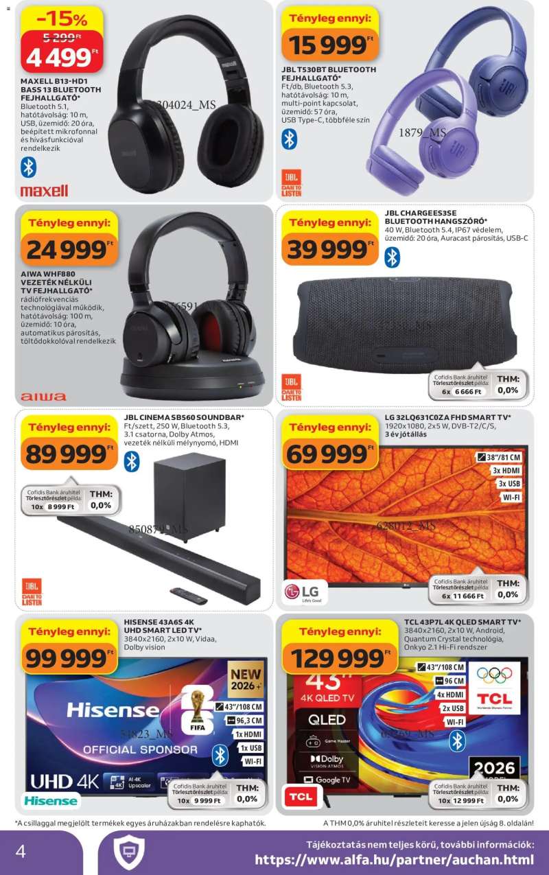 Auchan Auchan Műszaki ajánlatok 4 oldal