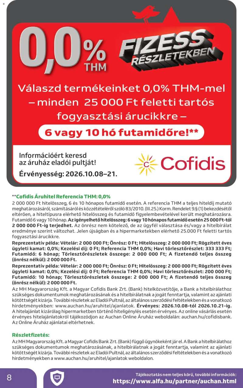 Auchan Auchan Műszaki ajánlatok 8 oldal