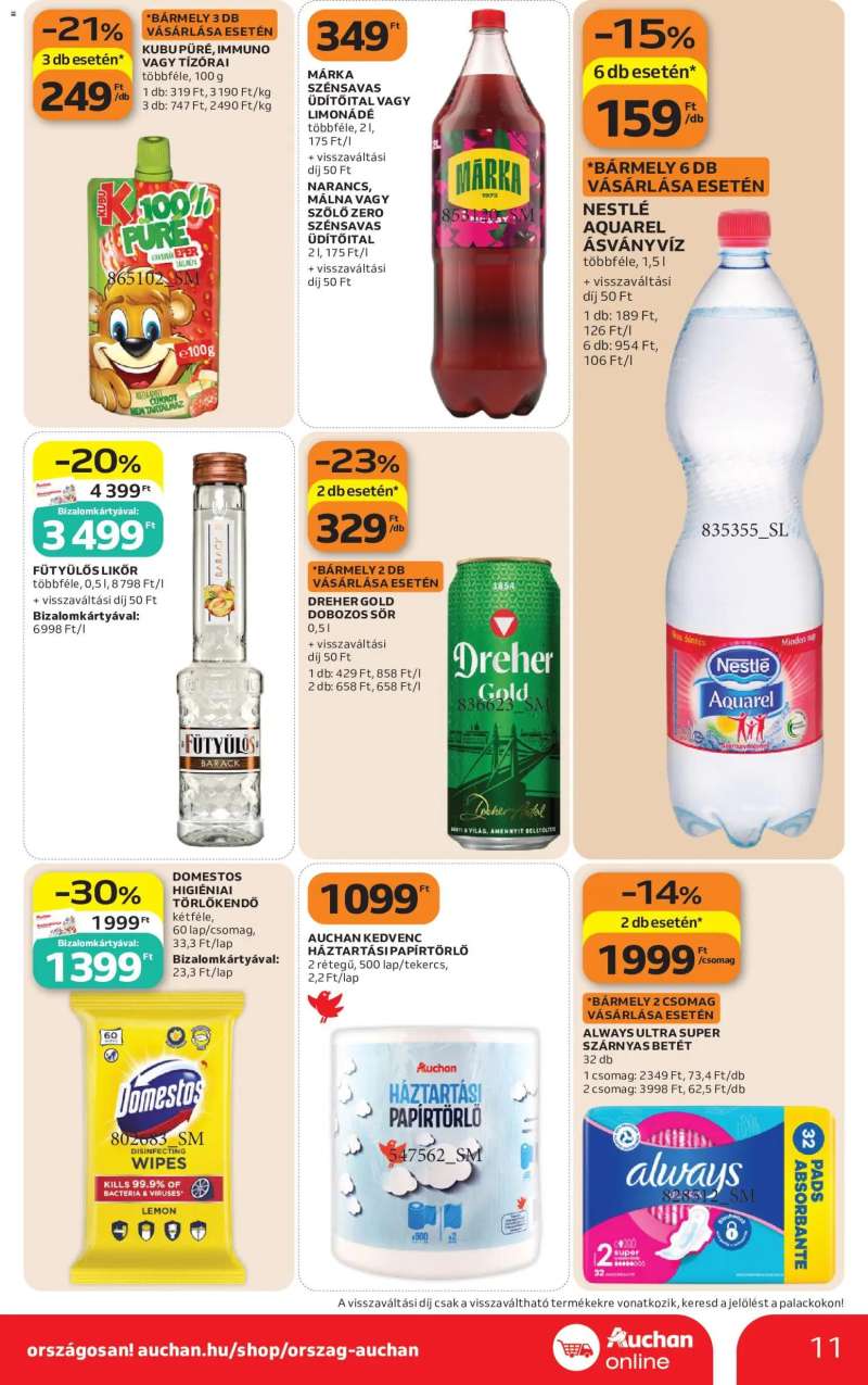 Auchan Auchan Szupermarket akciós újság 11 oldal