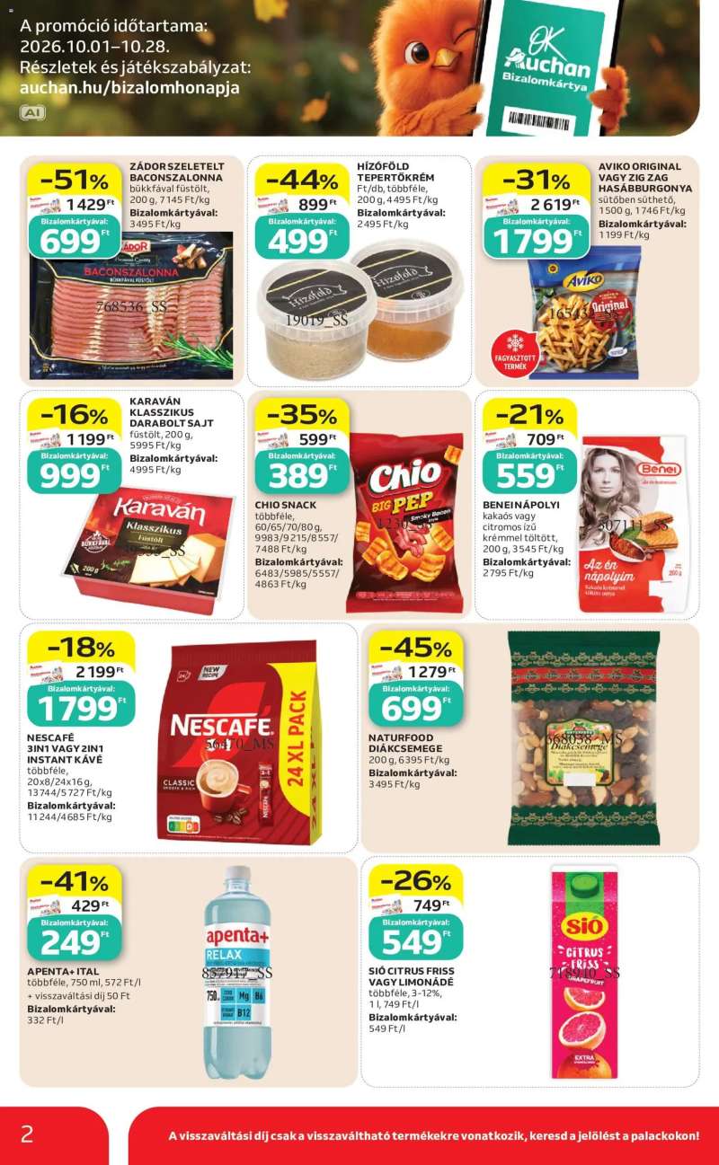 Auchan Auchan Szupermarket akciós újság 2 oldal