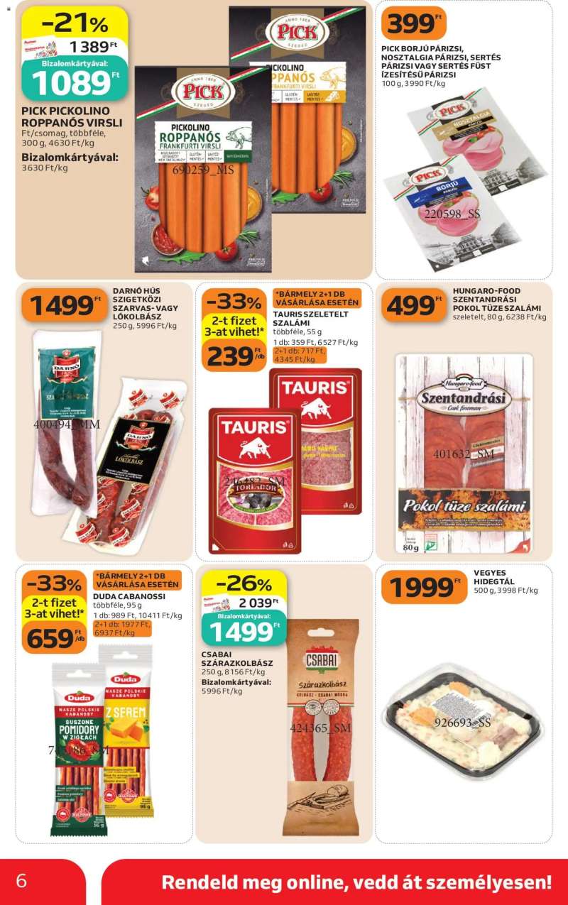 Auchan Auchan Szupermarket akciós újság 6 oldal