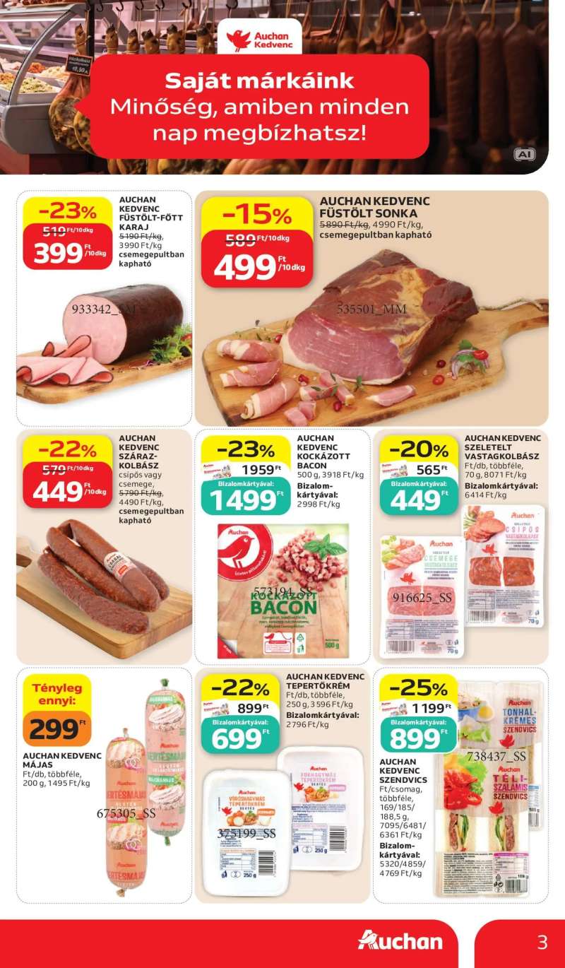 Auchan Auchan Saját Márkás ajánlatok 3 oldal