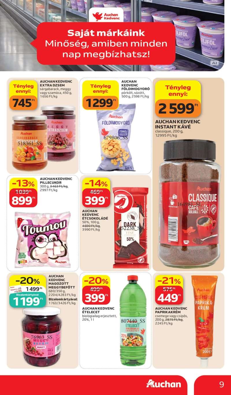 Auchan Auchan Saját Márkás ajánlatok 9 oldal
