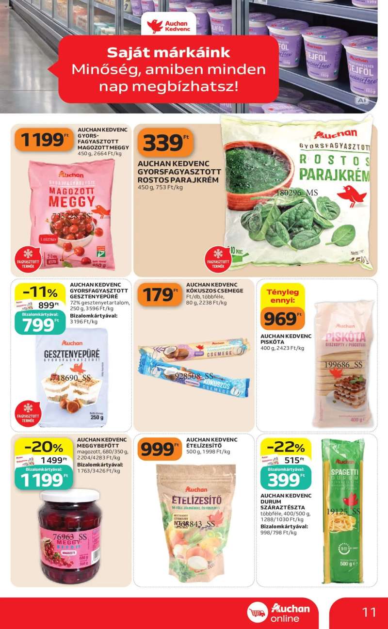 Auchan Auchan Szupermarket akciós újság 11 oldal