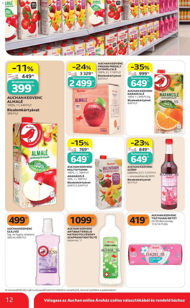 Auchan Auchan Szupermarket akciós újság 12 oldal