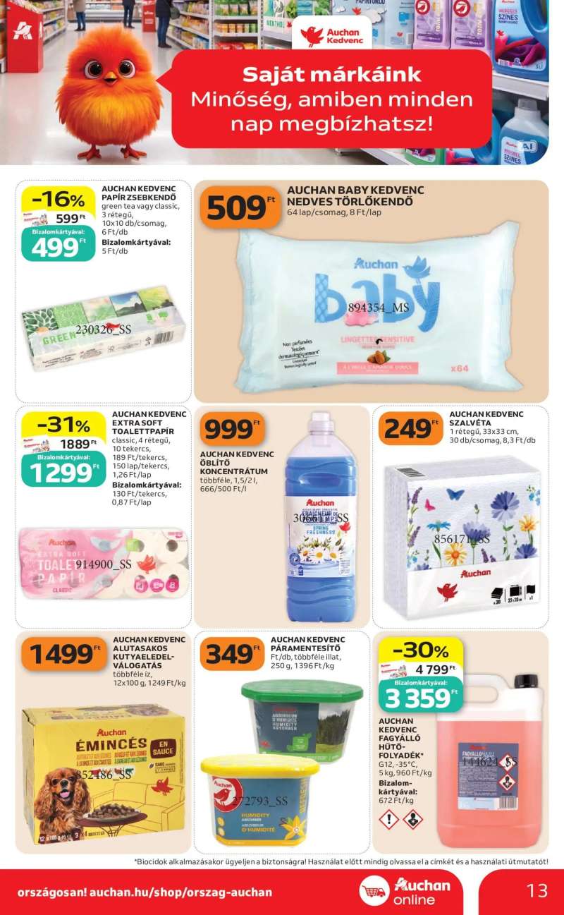 Auchan Auchan Szupermarket akciós újság 13 oldal