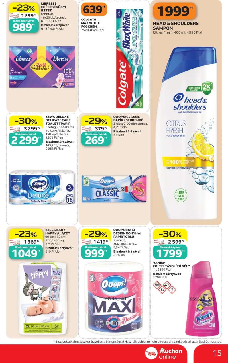 Auchan Auchan Szupermarket akciós újság 15 oldal
