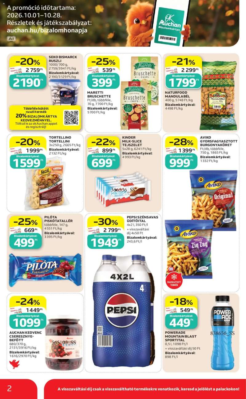 Auchan Auchan Szupermarket akciós újság 2 oldal
