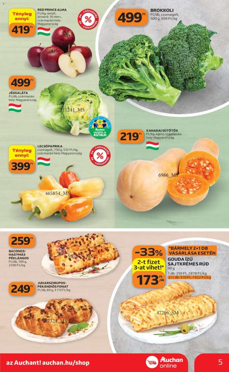 Auchan Auchan Szupermarket akciós újság 5 oldal
