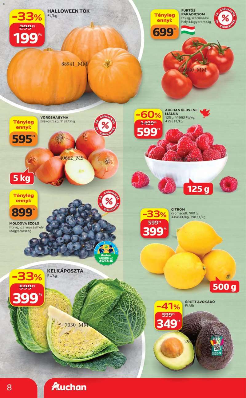 Auchan Auchan akciós újság 8 oldal