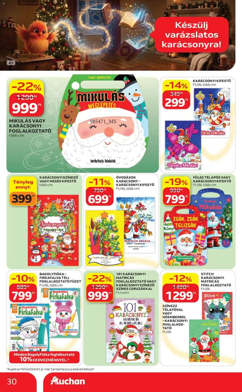 Auchan Auchan Karácsonyi ajánlataink 30 oldal