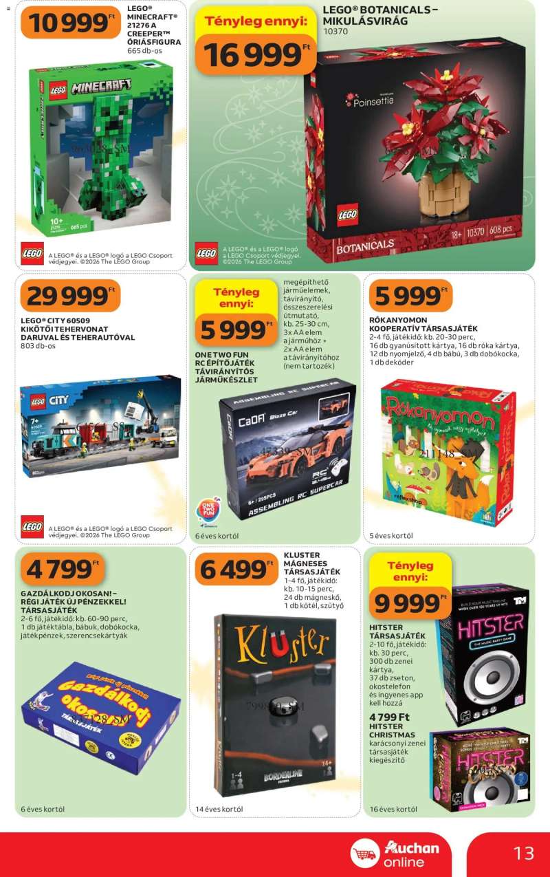 Auchan Auchan Szupermarket akciós újság 13 oldal