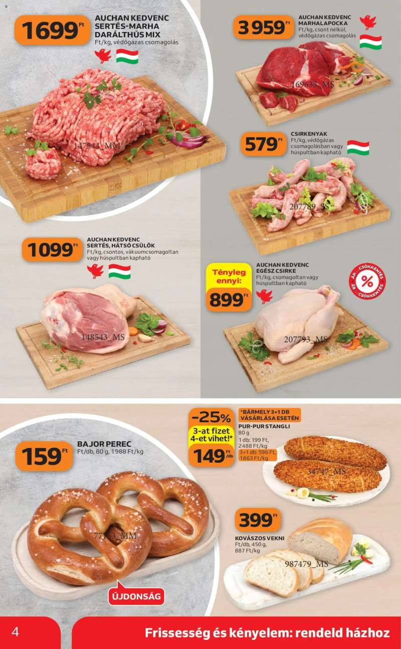 Auchan Auchan Szupermarket akciós újság 4 oldal