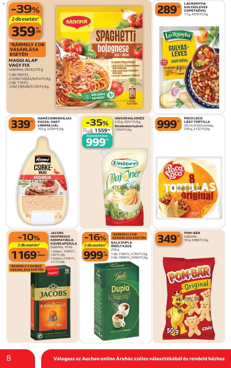 Auchan Auchan Szupermarket akciós újság 8 oldal