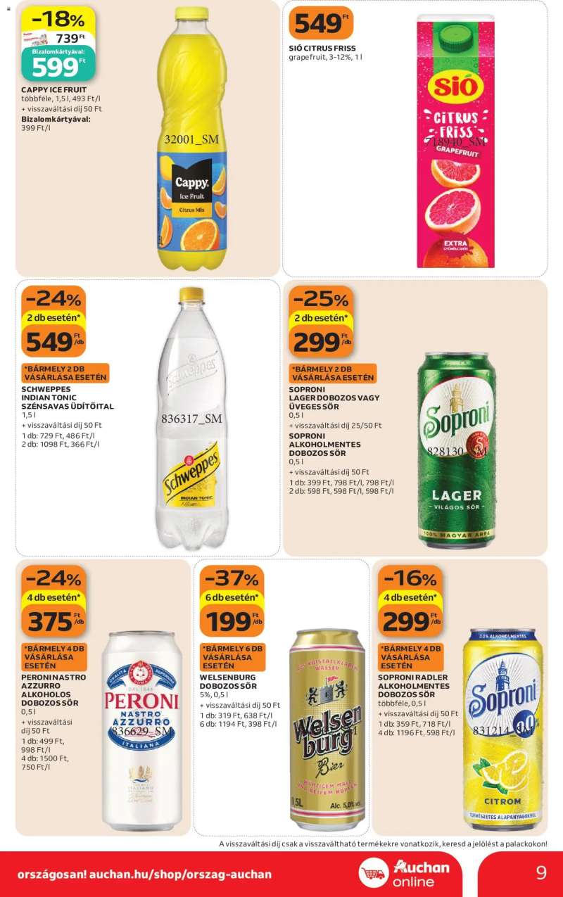 Auchan Auchan Szupermarket akciós újság 9 oldal