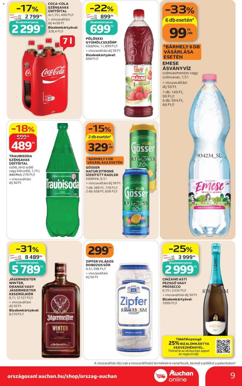 Auchan Auchan Szupermarket akciós újság 9 oldal
