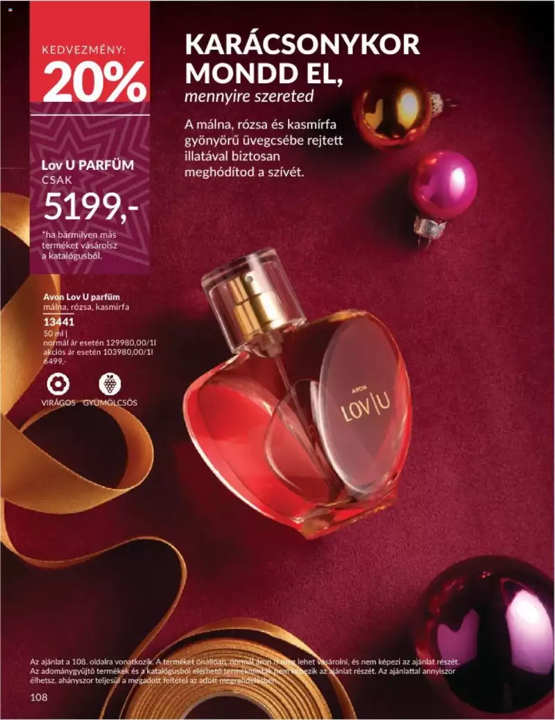 Avon Novemberi katalógus 108 oldal