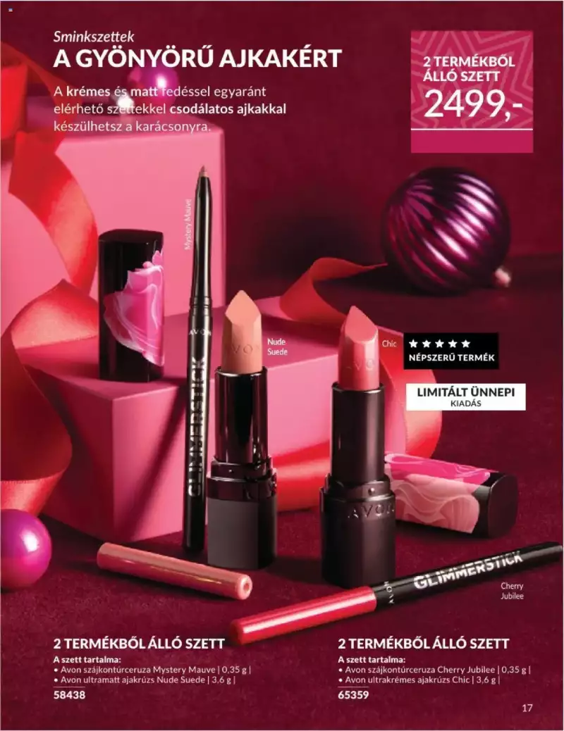 Avon Novemberi katalógus 17 oldal