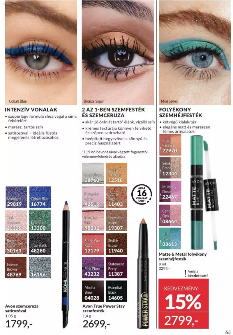 Avon Novemberi katalógus 65 oldal