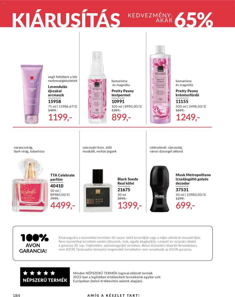 Avon AVON online katalógus 2025 novemberi 190 oldal