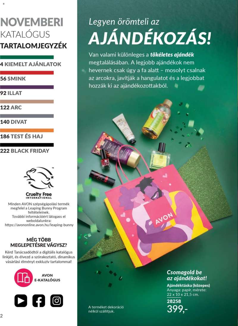 Avon AVON online katalógus 2025 novemberi 4 oldal