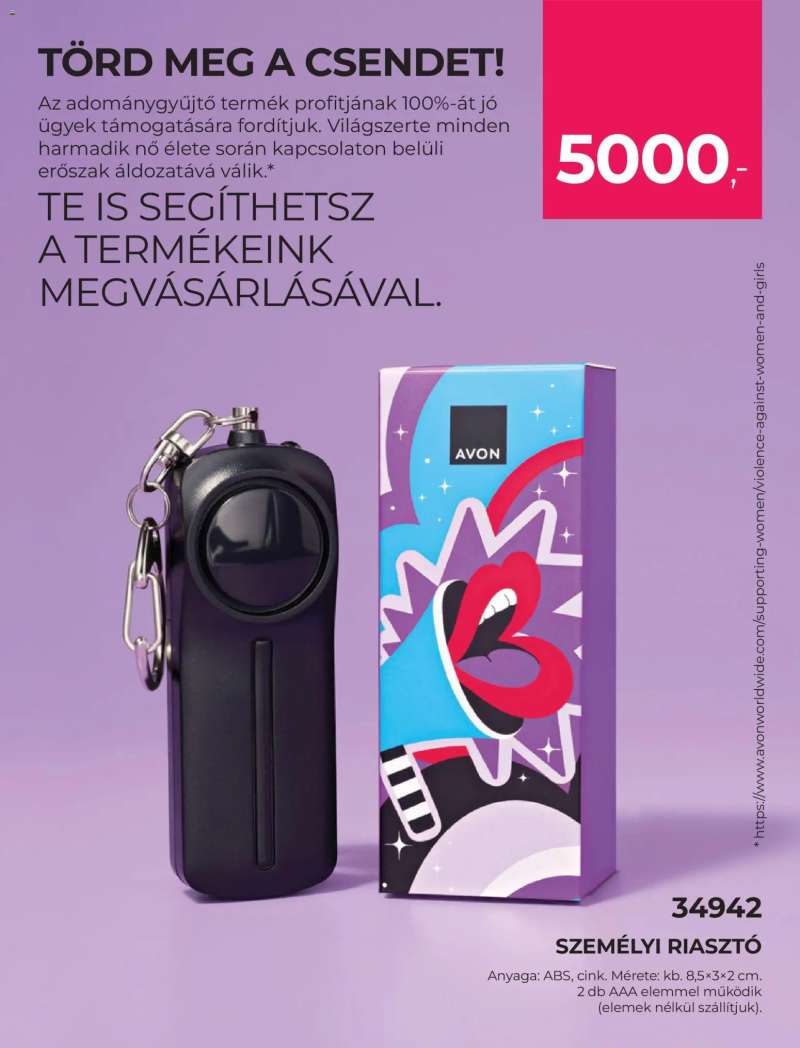 Avon Katalógus AVON - Adománygyűjtő katalógus 11 oldal