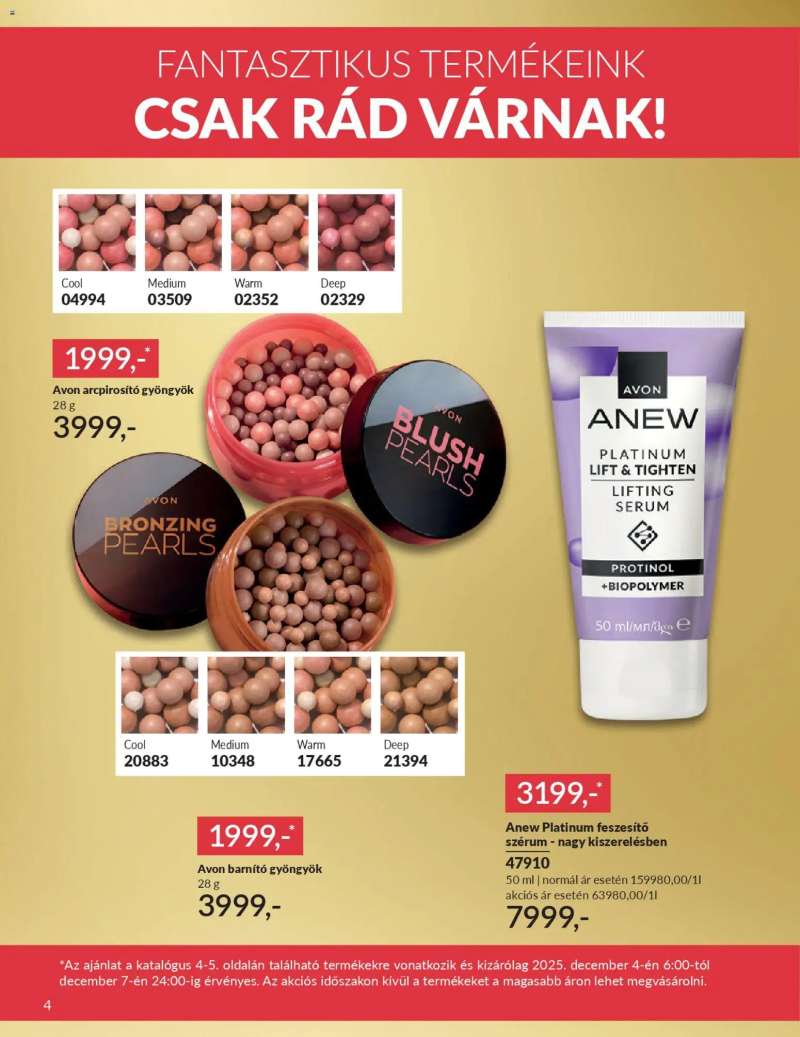 Avon AVON online katalógus 2025 decemberi 6 oldal